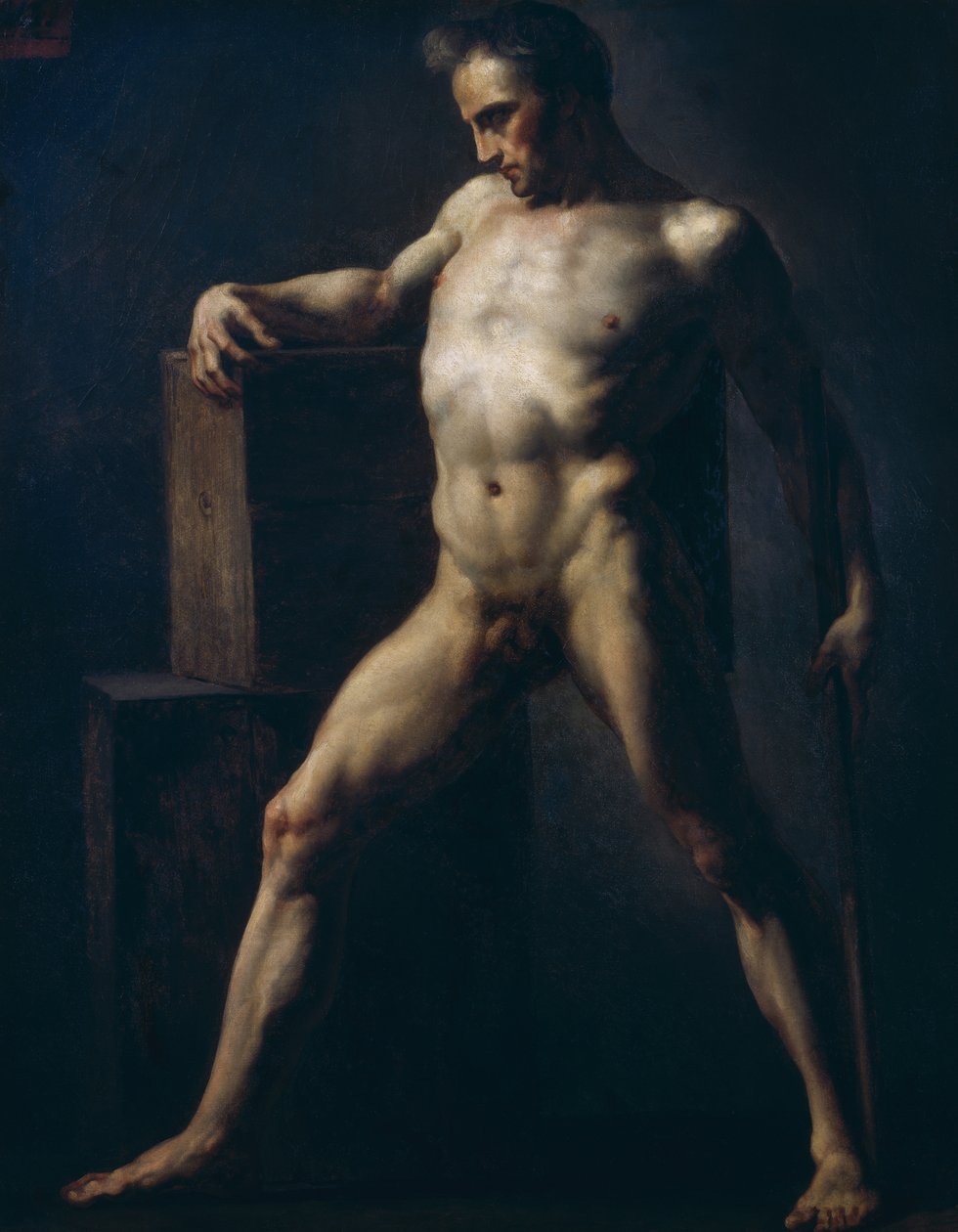研究一个人，c.1808-12 作者 西奥多·杰里科（Theodore Gericault）