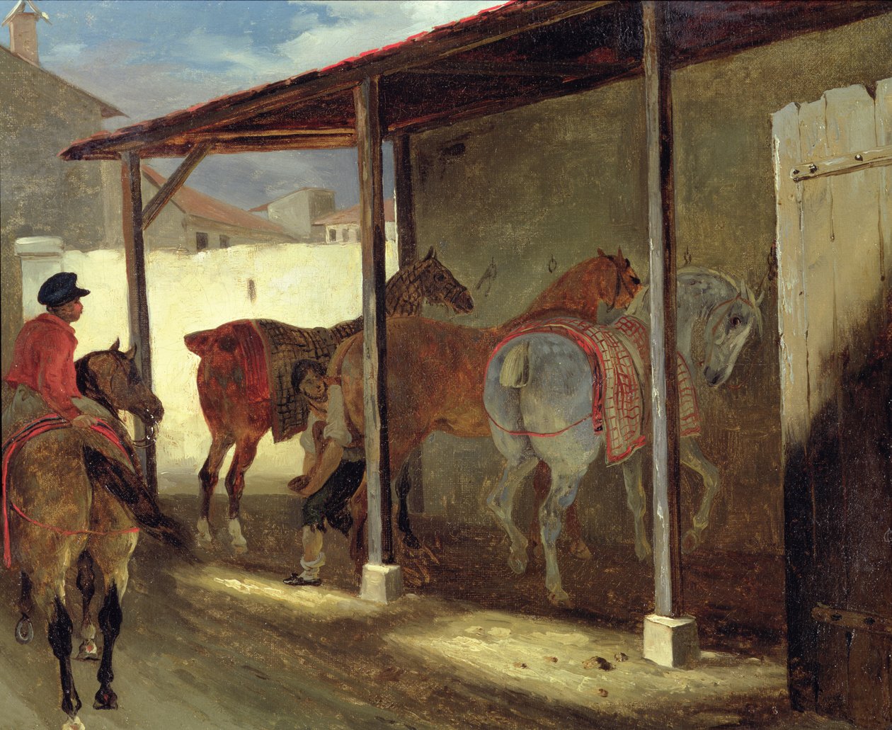Marechal-Ferrant谷仓，1820-21 作者 西奥多·杰里科（Theodore Gericault）