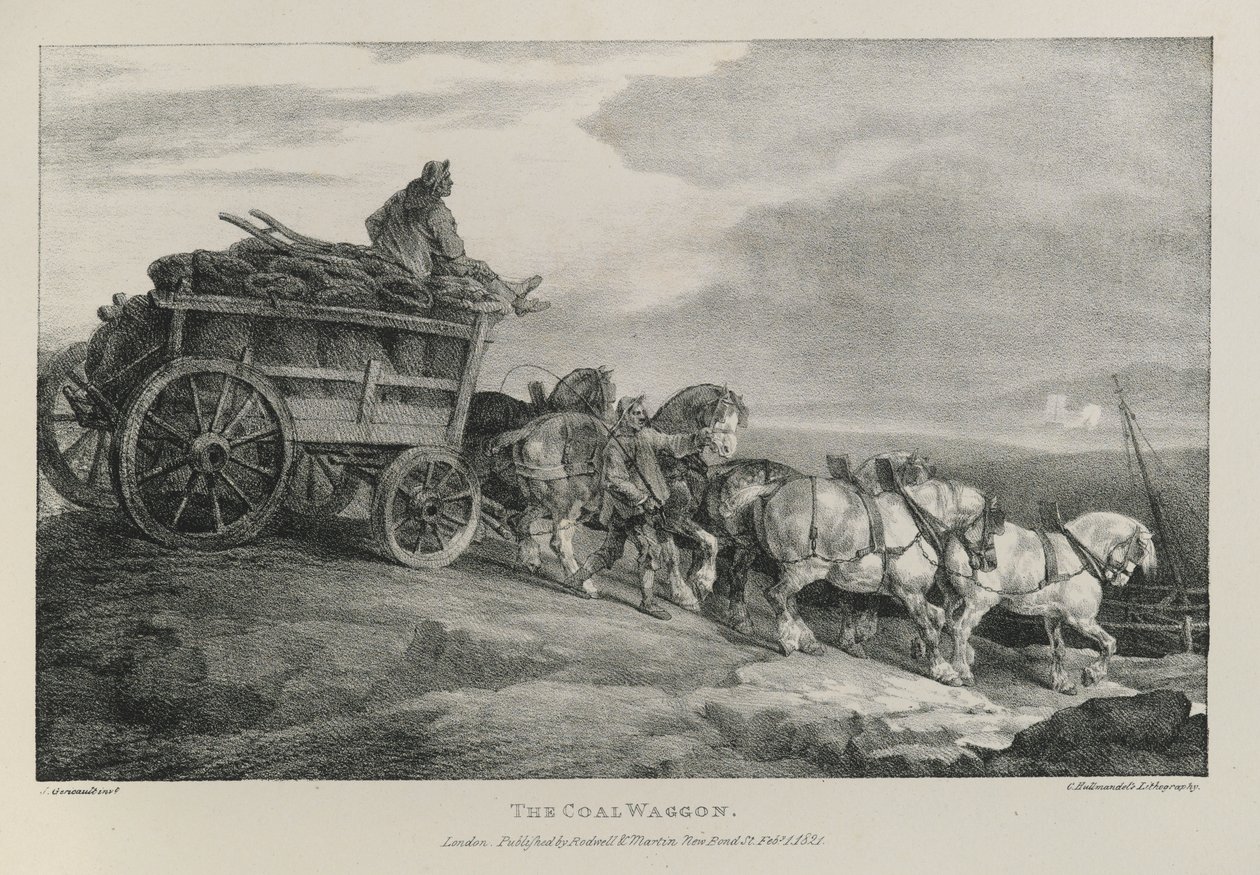 The Coal Waggon，1821 作者 西奥多·杰里科（Theodore Gericault）
