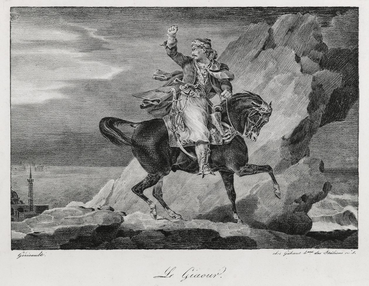 Giaour，1820年 作者 西奥多·杰里科（Theodore Gericault）