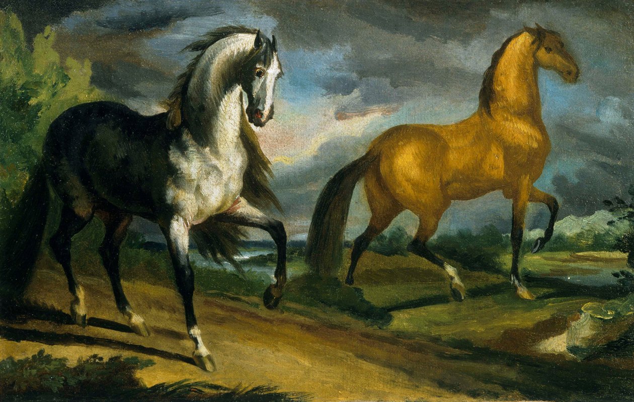 两匹马 作者 西奥多·杰里科（Theodore Gericault）