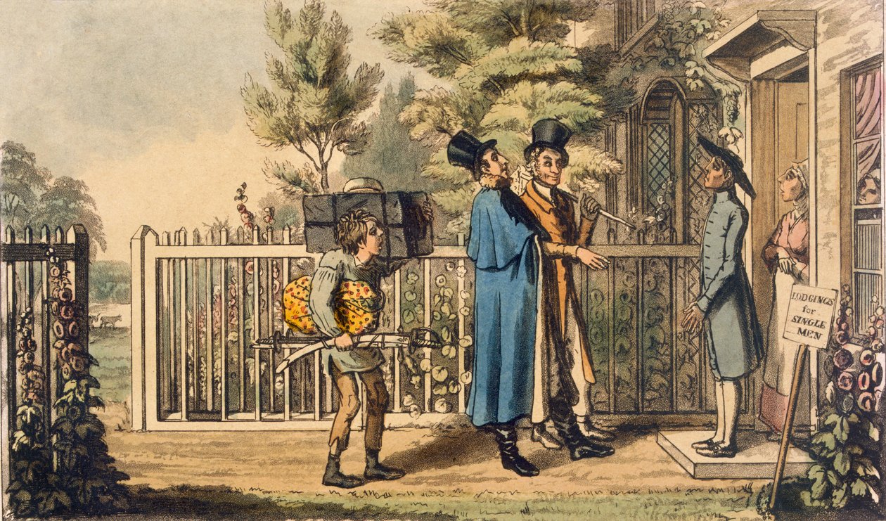 来自&39;演员的生活&39;的插图，作者：Pierce Egan，1825年出版（彩色版画） 作者 西奥多·莱恩