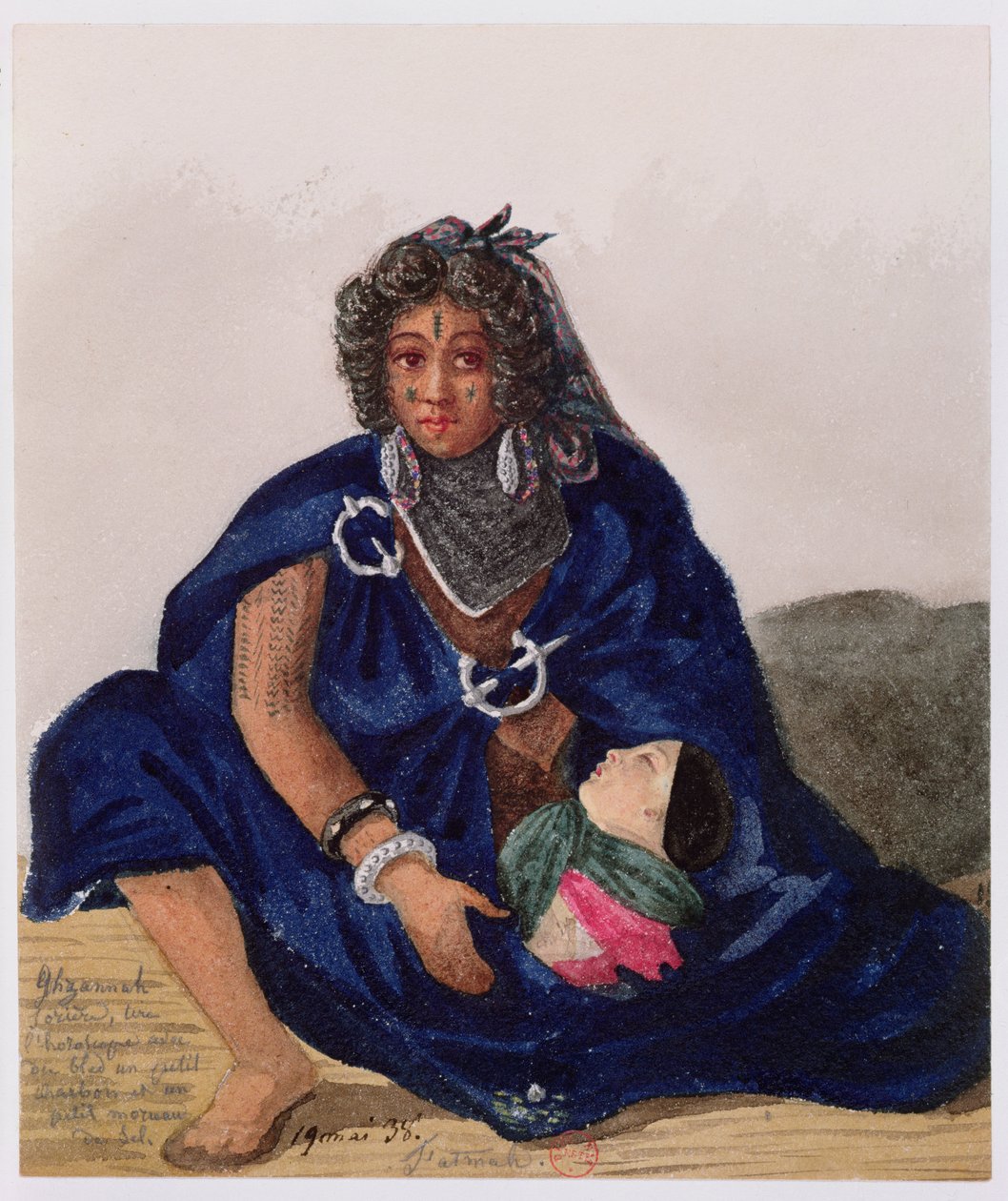 1835年，一位女巫在Ghzannah用玉米和盐告诉未来 作者 西奥多·勒布朗