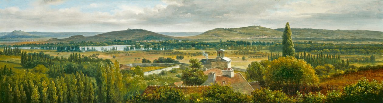 法兰西岛的全景，c。 1830 作者 皮埃尔·艾蒂安·西奥多·卢梭