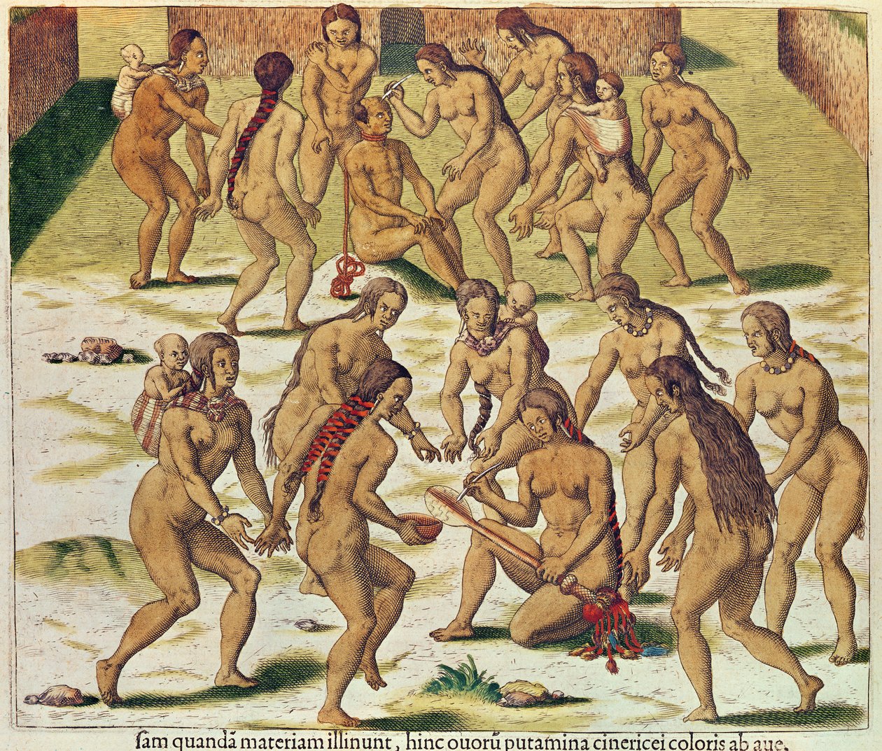Americae Tertia Pars，我如何落入敌人的手中（第346页），1562（彩色雕刻） 作者 西奥多·德布瑞