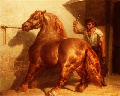 铁匠铺的马车 作者 Theodore (attr. To) Gericault