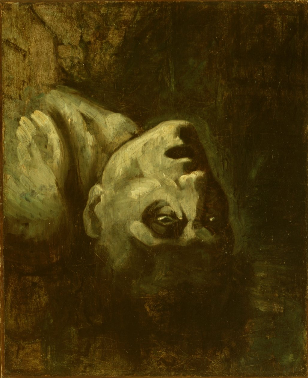溺水者头像，约 1819 年（裱在画布上的纸上油画） 作者 西奥多（席里科的圈子）