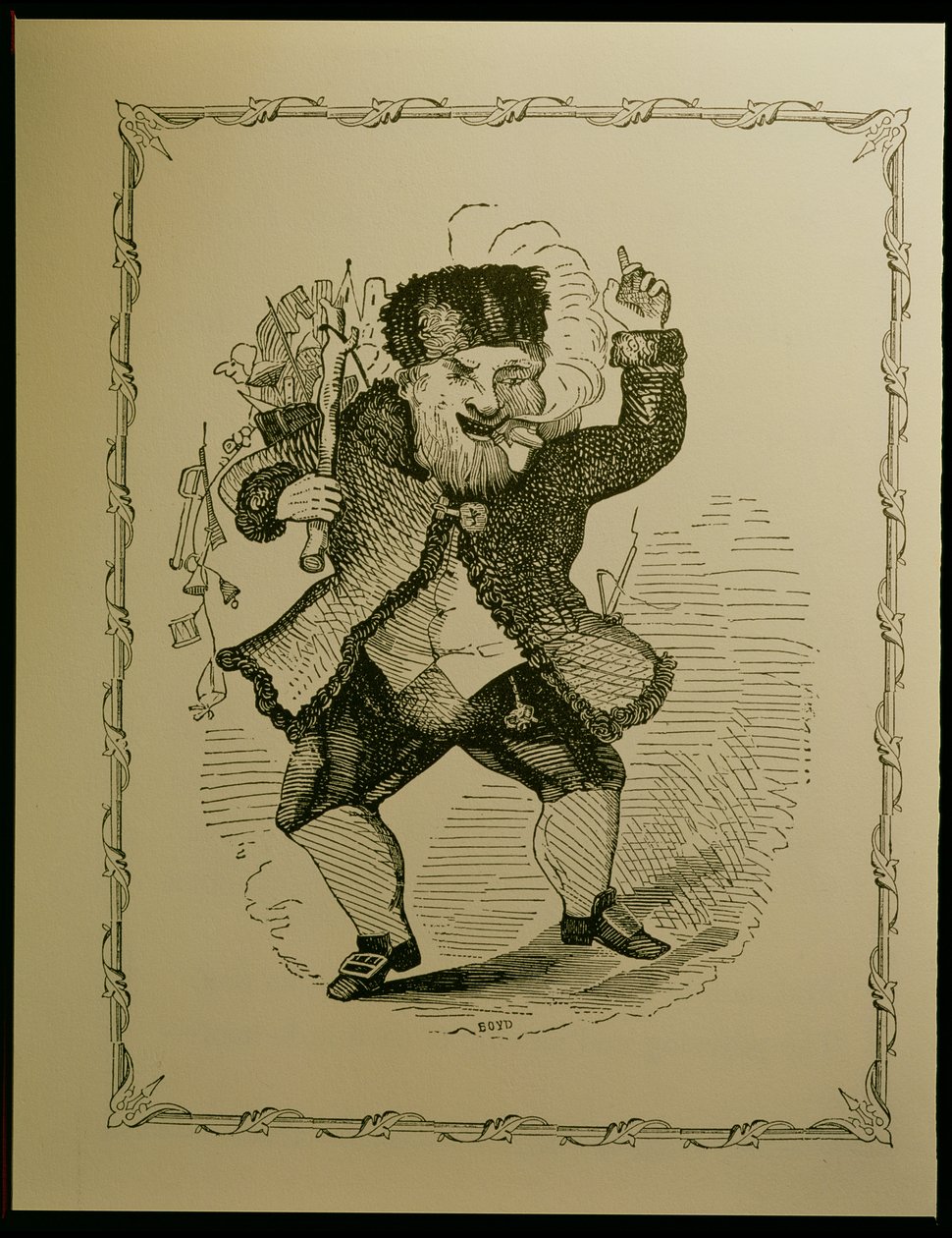 一首诗的圣诞老人插图由克莱门特C.摩尔，1848年 作者 西奥多·C·博伊德