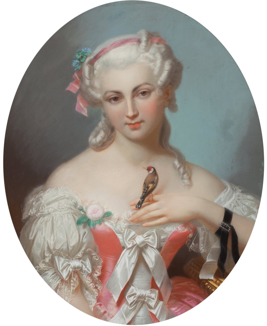 法国的安妮·亨丽埃特 (1727-1752)，西奥多 (1805-1872) 方丹-拉图 (Fantin-Latour) 着。 纸上粉彩，19 世纪上半叶……私人收藏 作者 西奥多·范汀·拉图尔