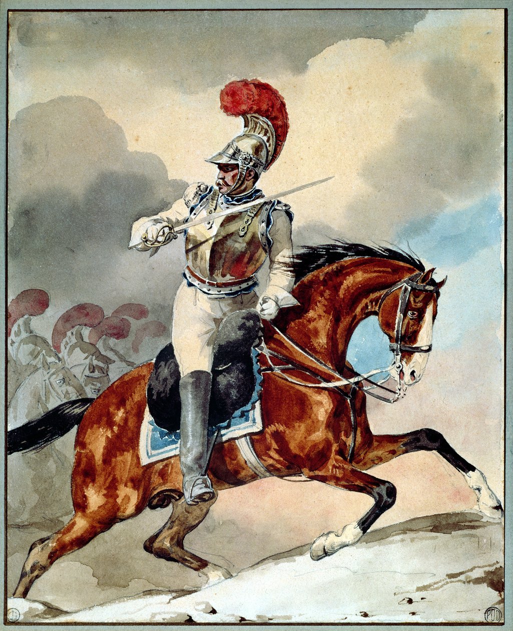 指示命令的Carabinier军官 作者 西奥多·杰里科（Theodore Gericault）