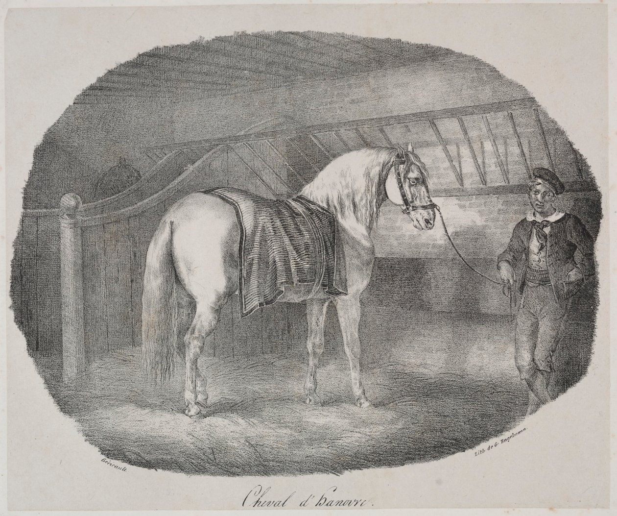 汉诺威马。 作者 西奥多·杰里科（Theodore Gericault）