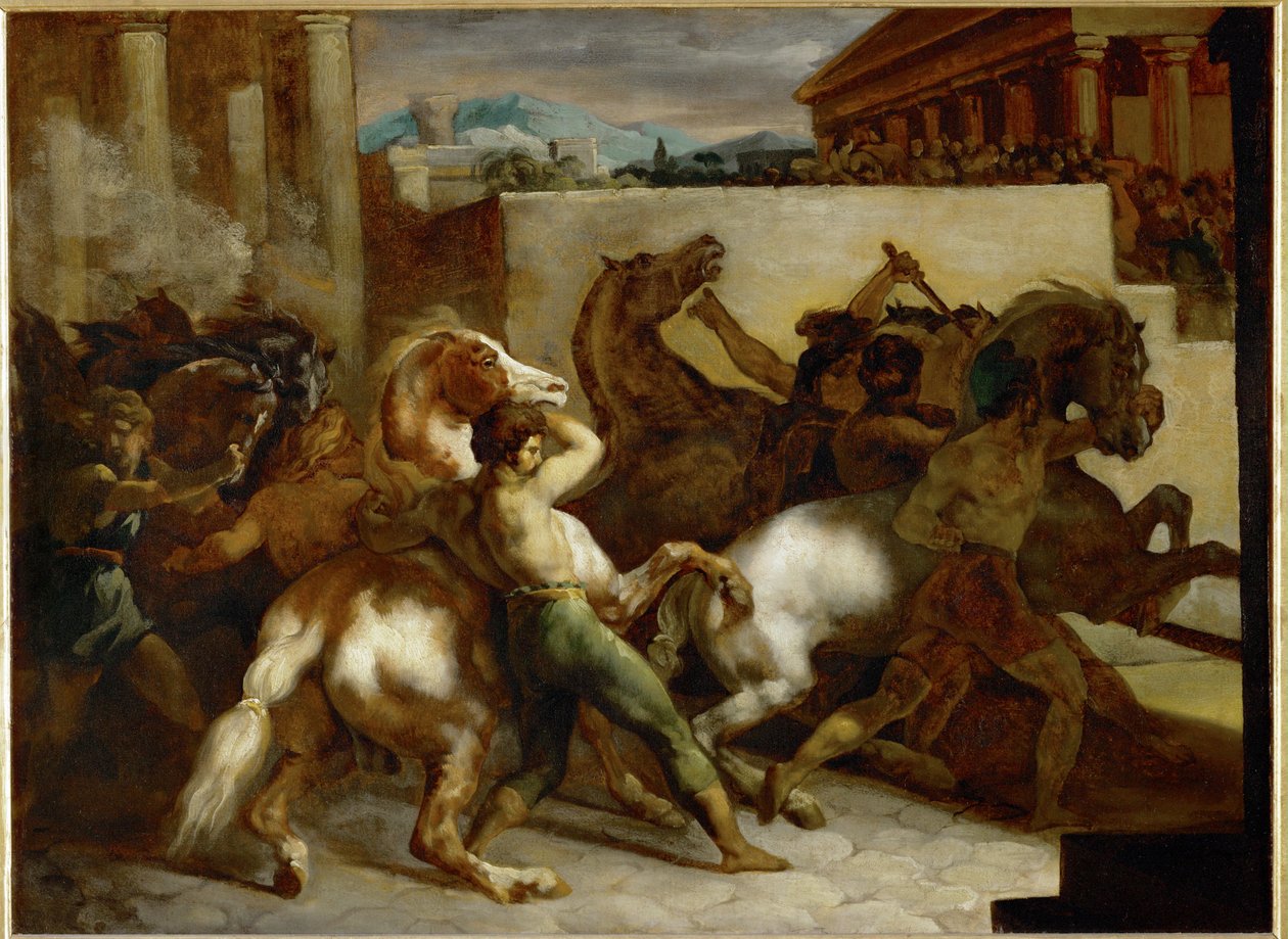 罗马免费赛马 - 罗马赛马 ... 作者 西奥多·杰里科（Theodore Gericault）
