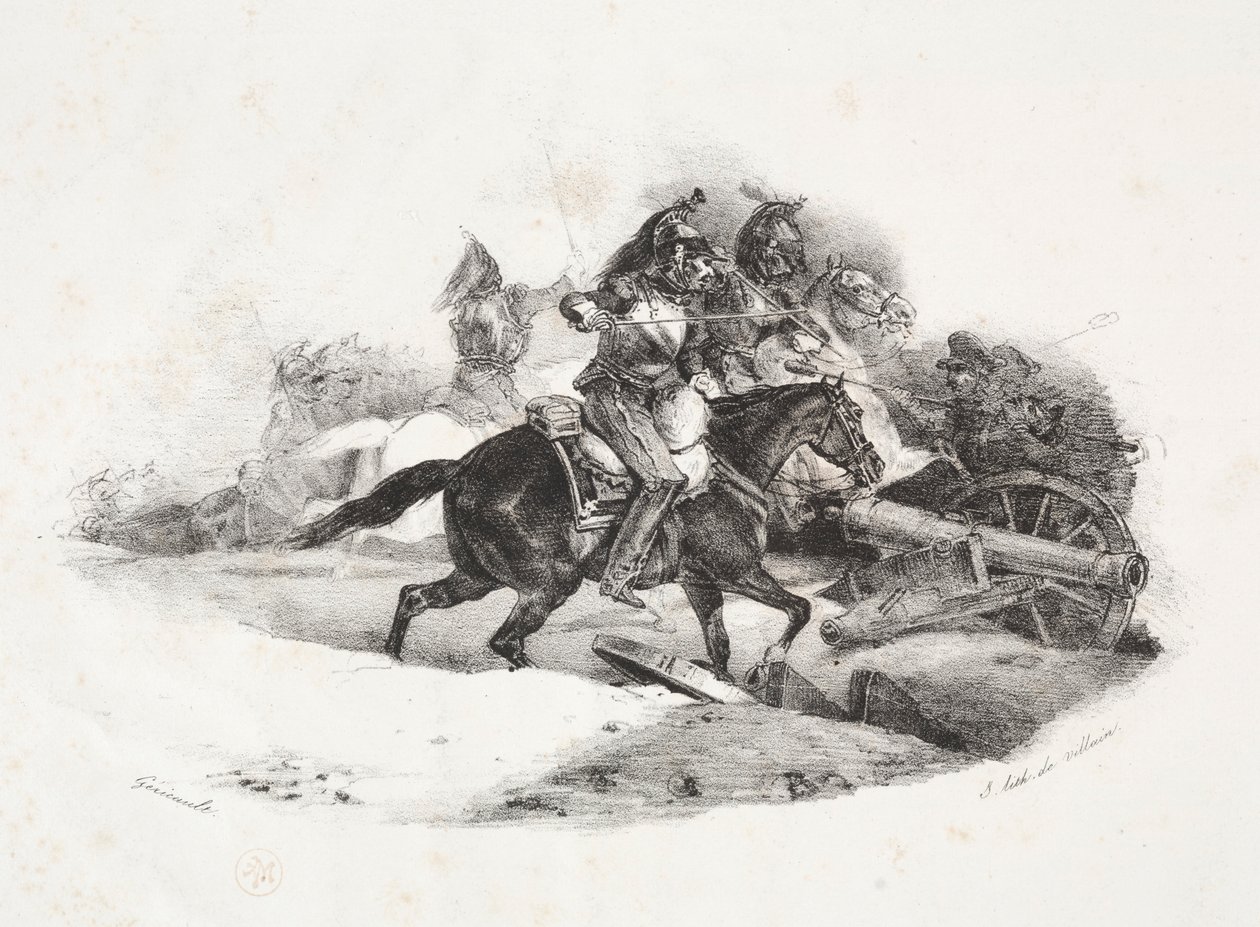 胸甲骑兵为火炮电池充电。 作者 西奥多·杰里科（Theodore Gericault）