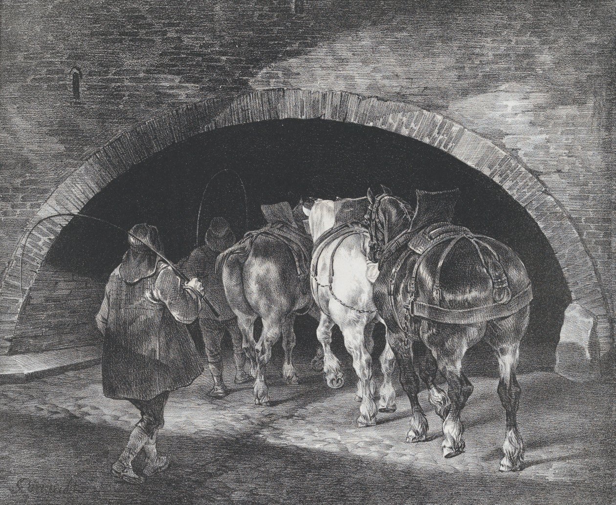 阿德尔菲码头的入口，1821年 作者 西奥多·杰里科（Theodore Gericault）