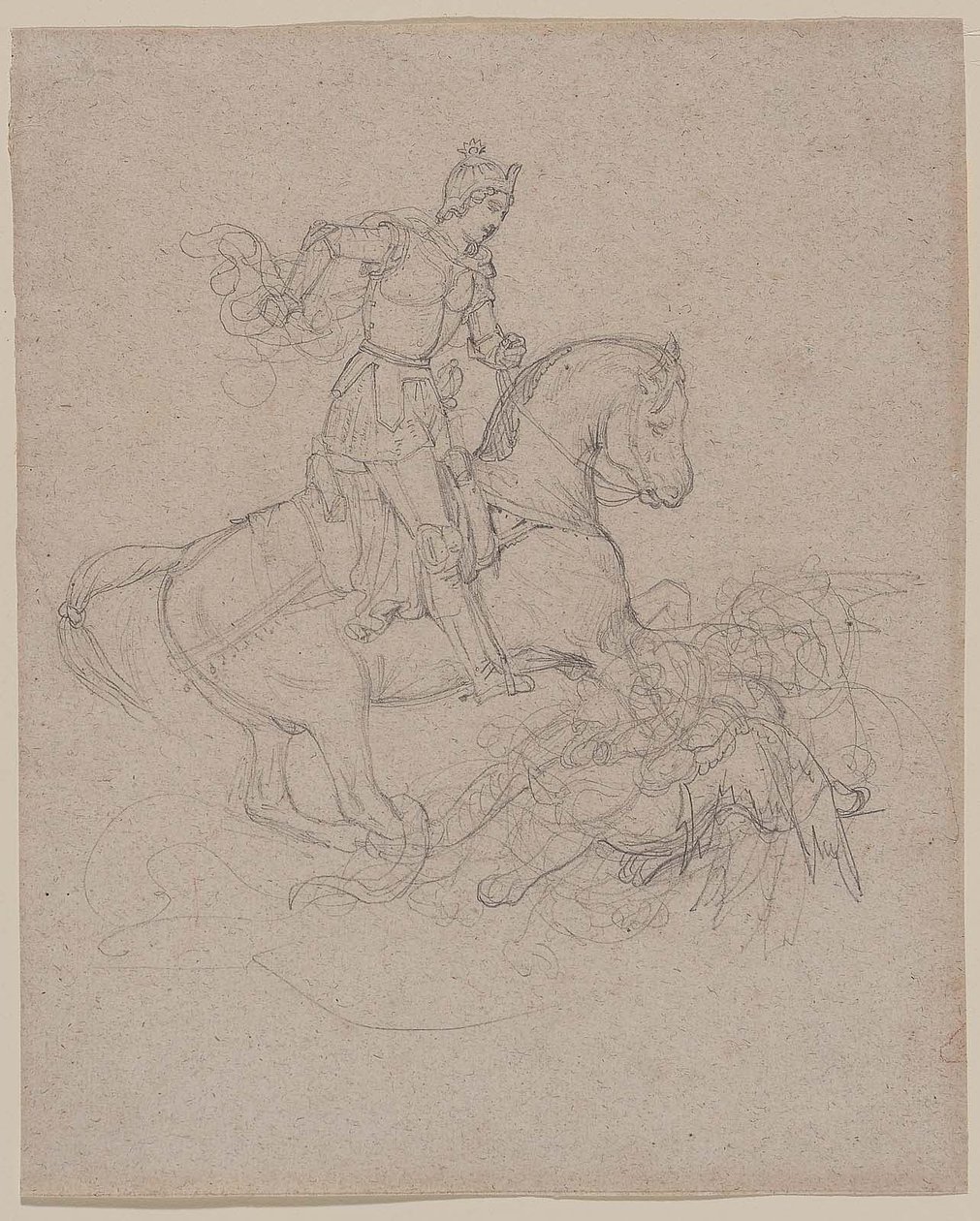 热里科 - 《圣乔治与龙》，1816-17 年 作者 西奥多·杰里科（Theodore Gericault）