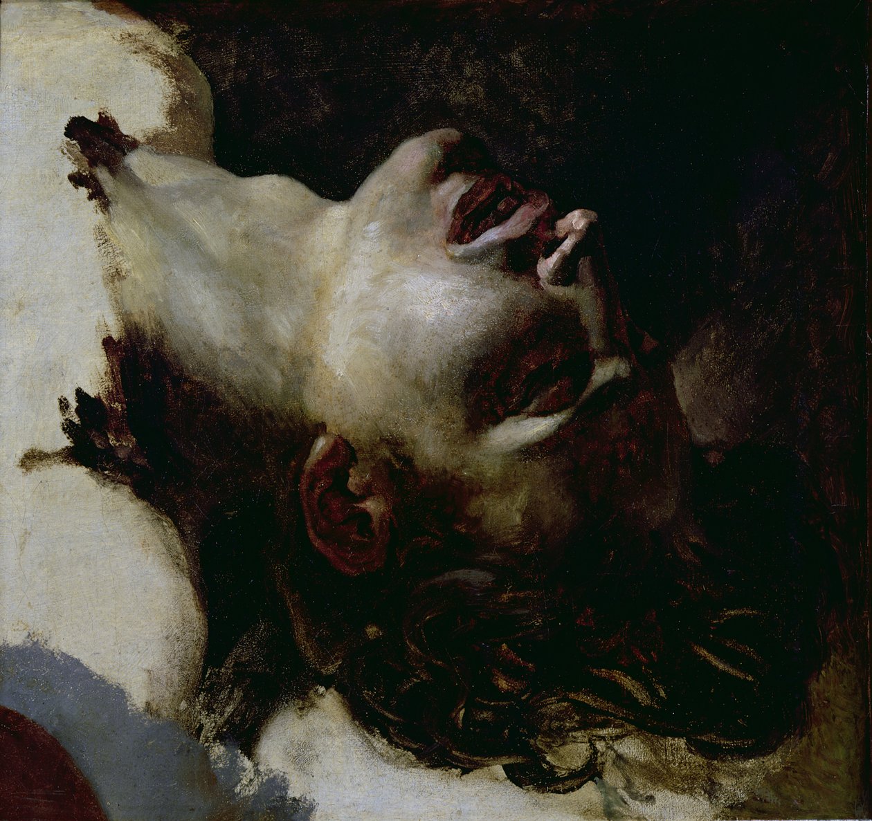在1819年之前，一个死去的年轻人的头 作者 西奥多·杰里科（Theodore Gericault）
