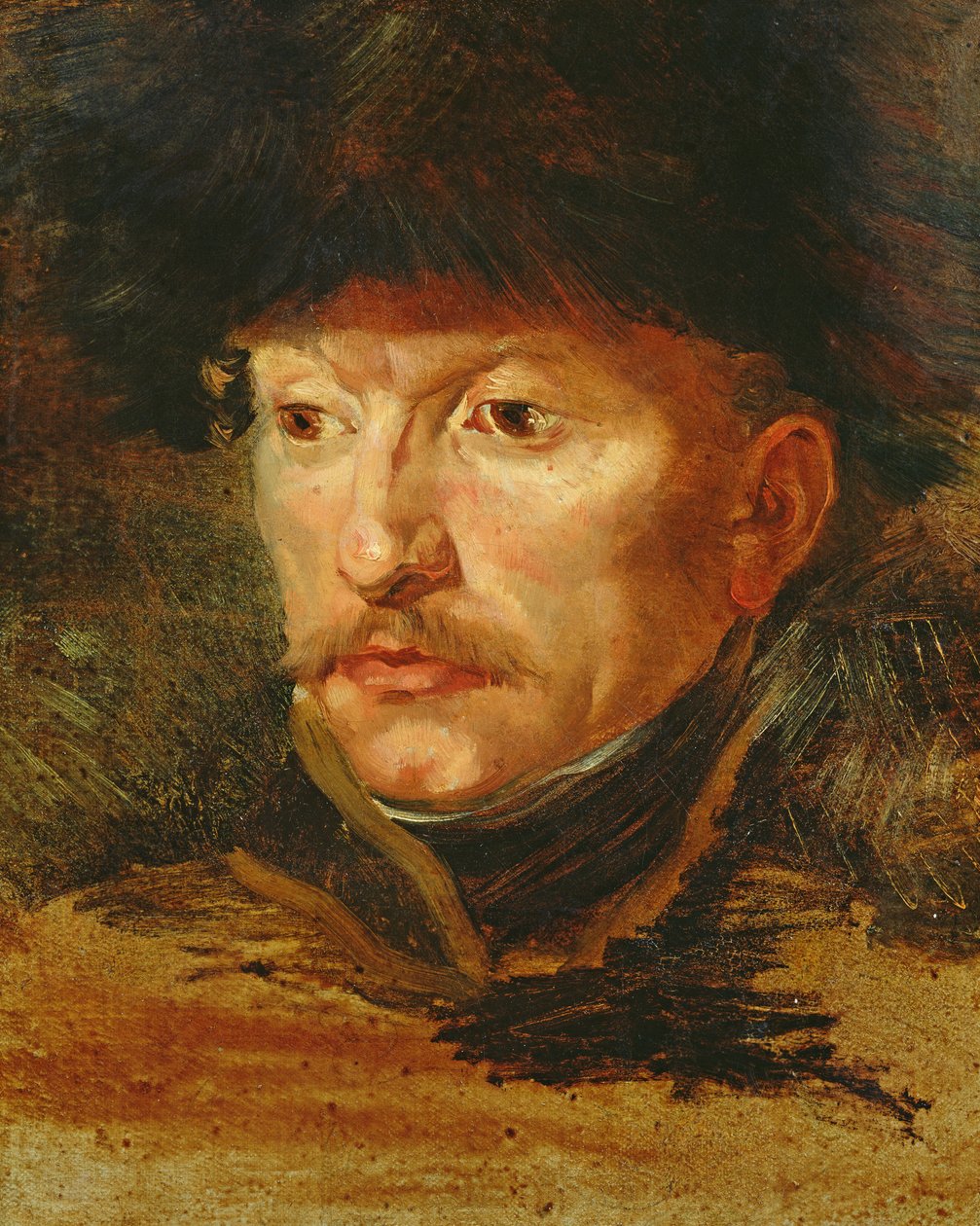 骑士的头（中尉Dieudonne的肖像），c.1812 作者 西奥多·杰里科（Theodore Gericault）