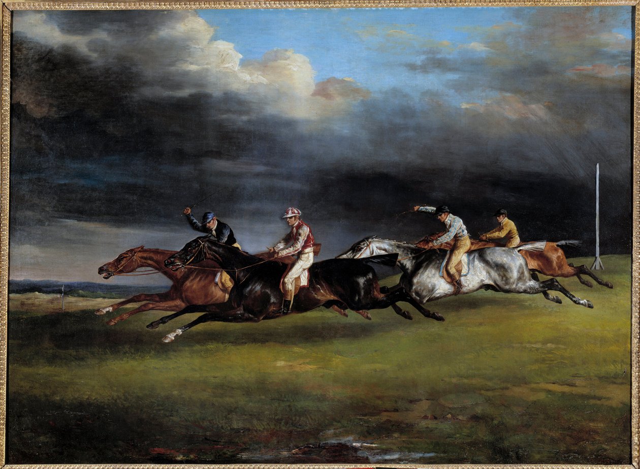 Horse Race says the derby at Epsom Painting by Theodore Gericault (1791-1824) 1821 Sun. 0,92x1,25 m 作者 西奥多·杰里科（Theodore Gericault）