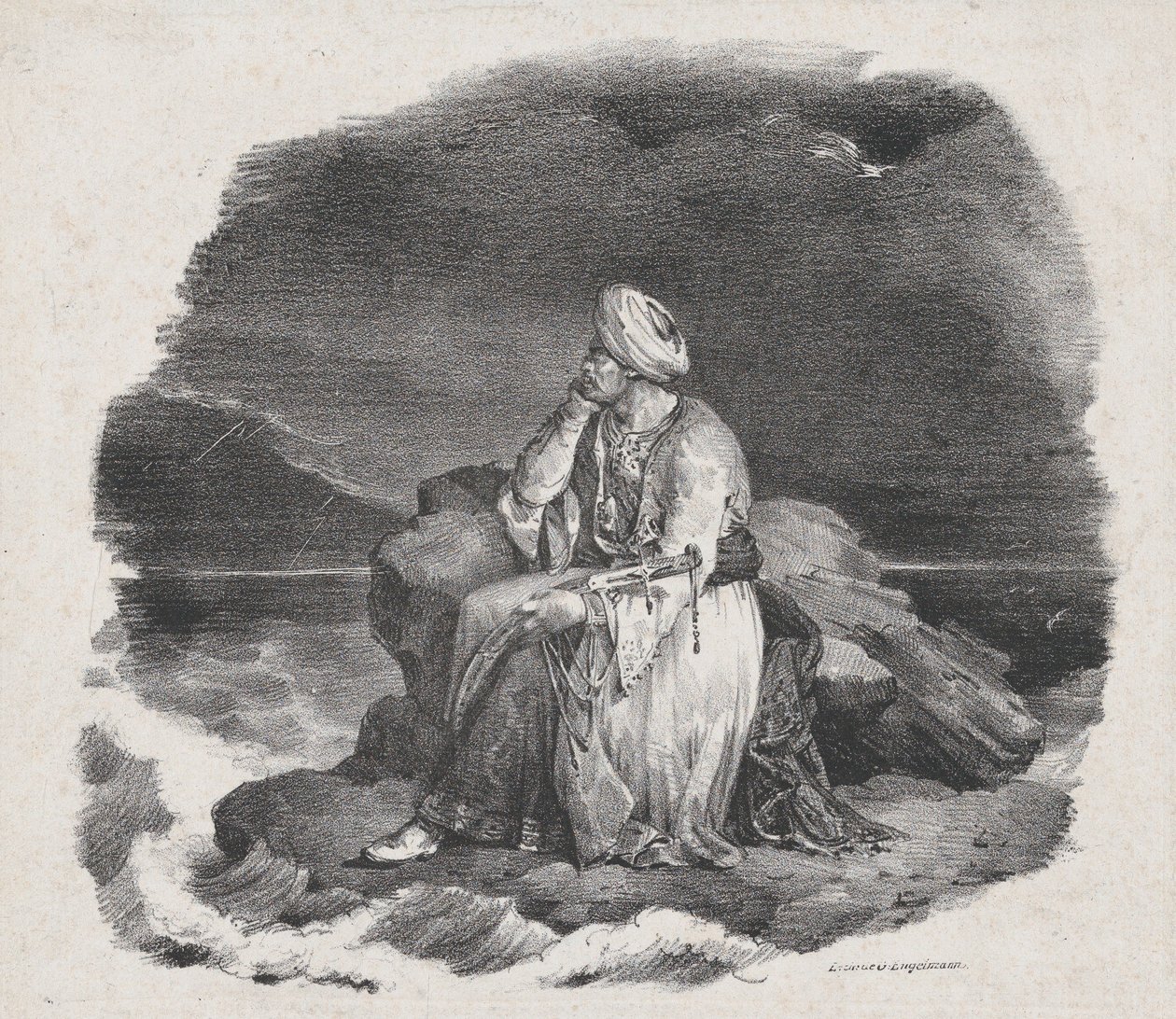 我在破碎的海浪中梦见她，1818年。 作者 西奥多·杰里科（Theodore Gericault）