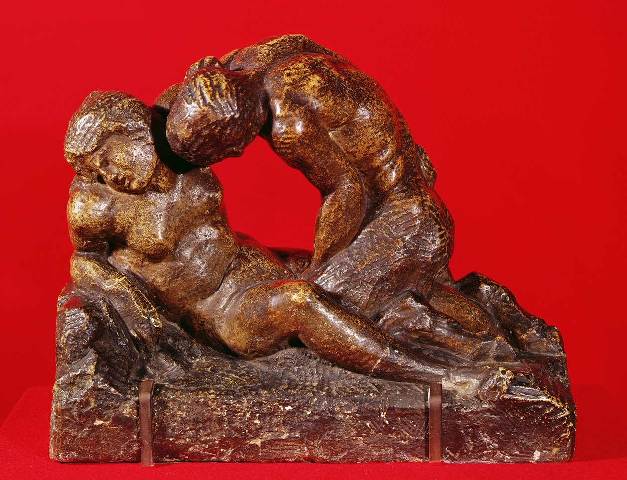 木星和Antiope（第二面），c.1818（石头与棕色铜绿） 作者 西奥多·杰里科（Theodore Gericault）
