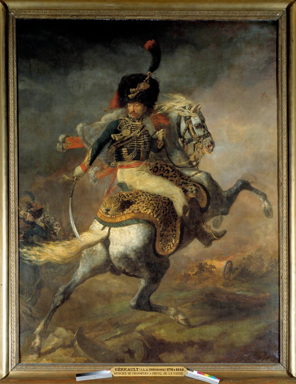 Theodore Gericault (1791-1824) 1812 年《帝国卫队冲锋队马背上的猎人》画作。 3,49x2,66 m 作者 西奥多·杰里科（Theodore Gericault）