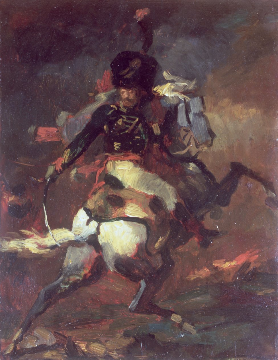 Chasseurs军官在马背上冲锋 作者 西奥多·杰里科（Theodore Gericault）