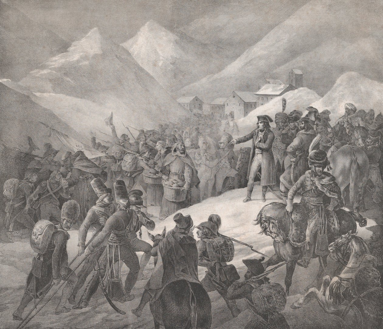 穿过圣伯纳山，1822年。 作者 西奥多·杰里科（Theodore Gericault）