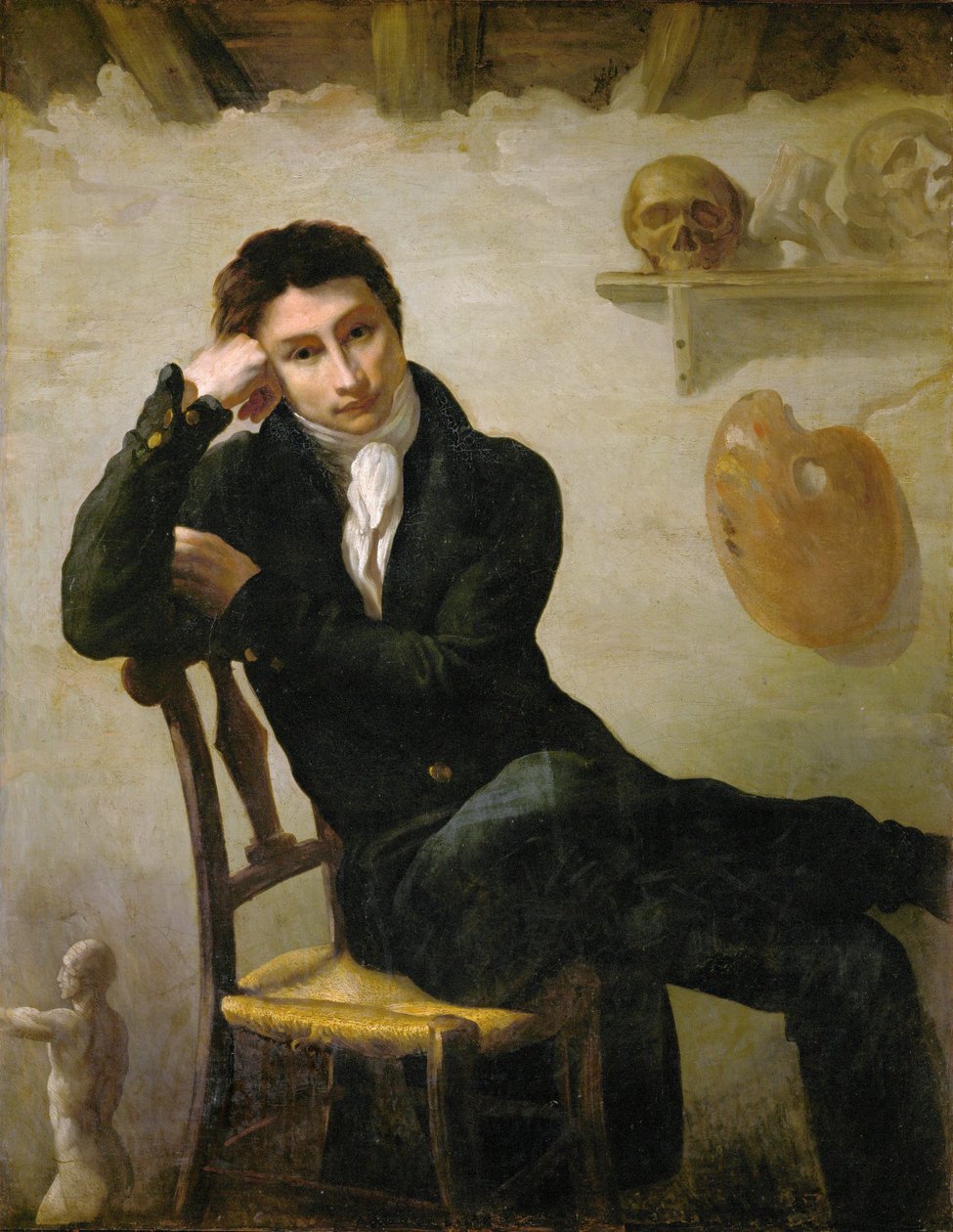 画室中的艺术家肖像 - 画室中的... 作者 西奥多·杰里科（Theodore Gericault）