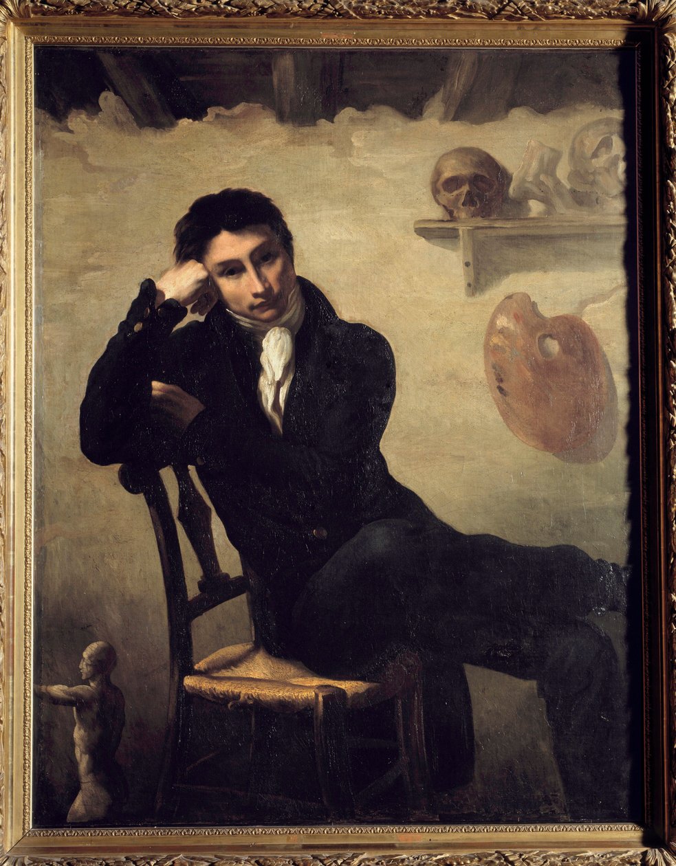 艺术家在工作室的肖像 画家：Theodore Gericault (1791-1824) 19世纪 太阳。1,47x1,14 m . 作者 西奥多·杰里科（Theodore Gericault）