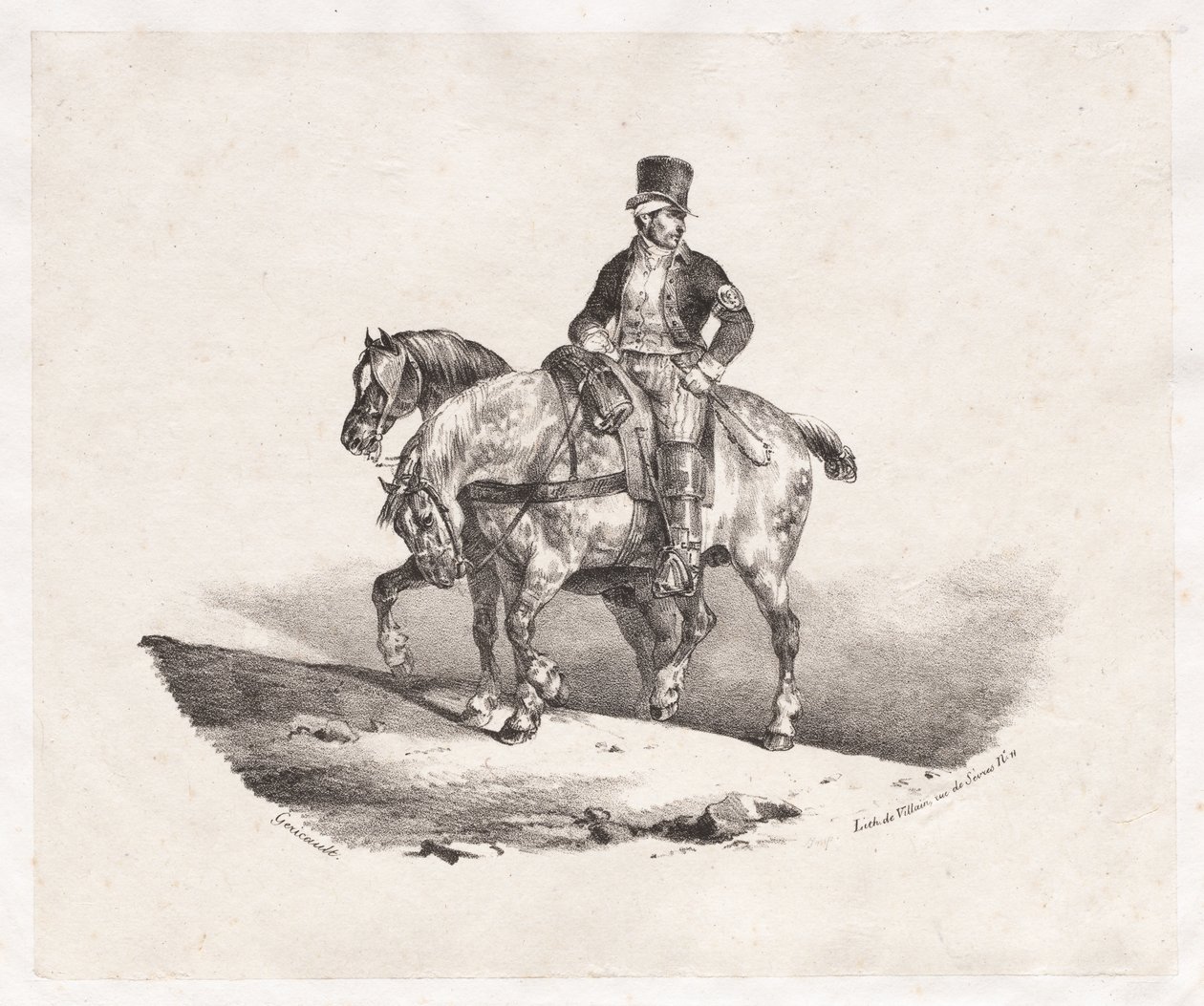 邮差或两匹拴马 作者 西奥多·杰里科（Theodore Gericault）