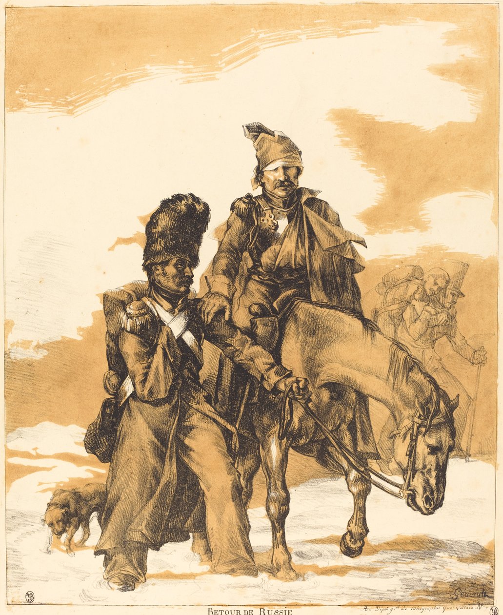 从俄罗斯撤退(Retour de Russie) 作者 西奥多·杰里科（Theodore Gericault）