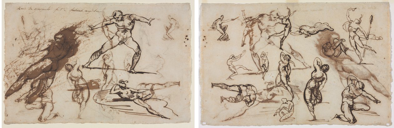 素描纸（正面 素描纸（背面） 作者 西奥多·杰里科（Theodore Gericault）