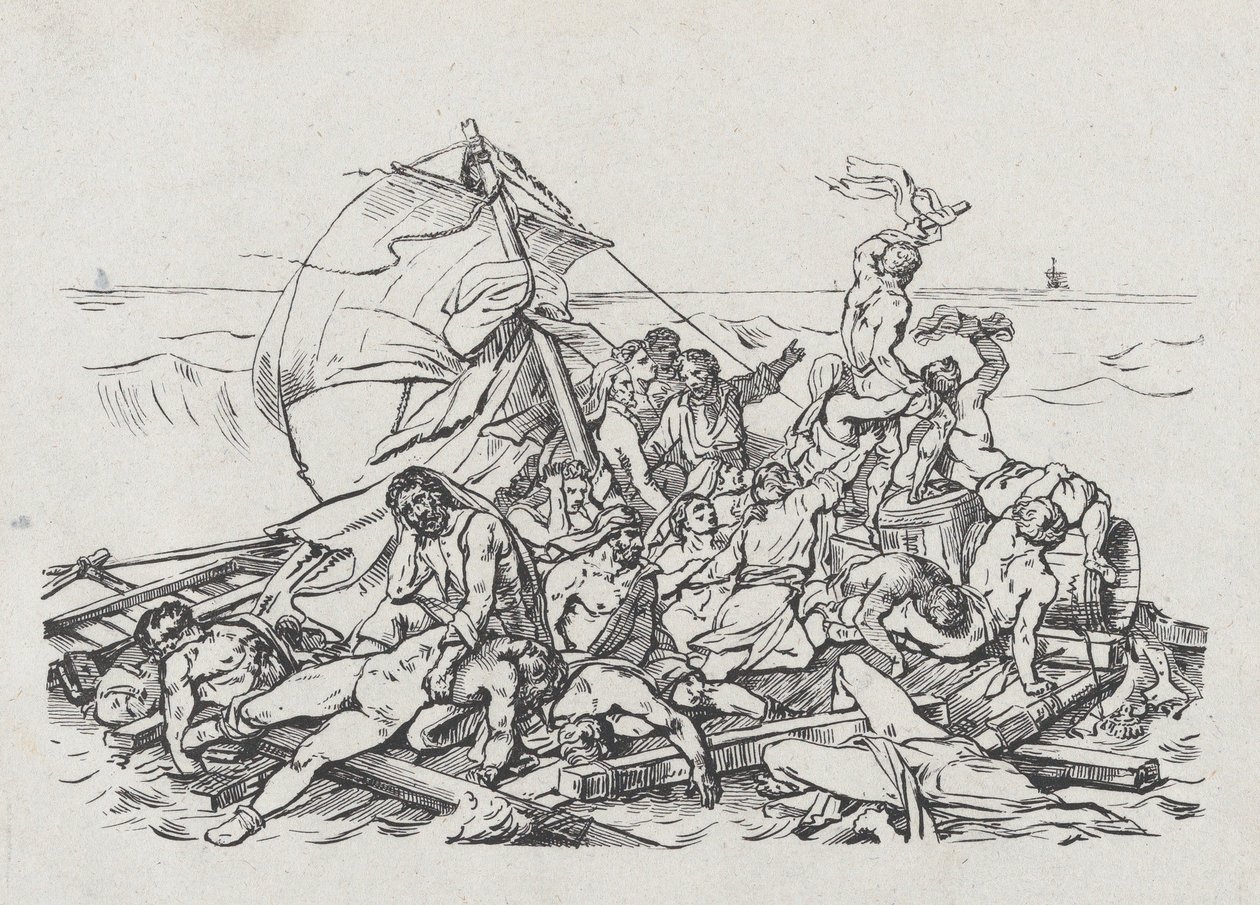 梅杜塞号沉船事故，1820年 作者 西奥多·杰里科（Theodore Gericault）