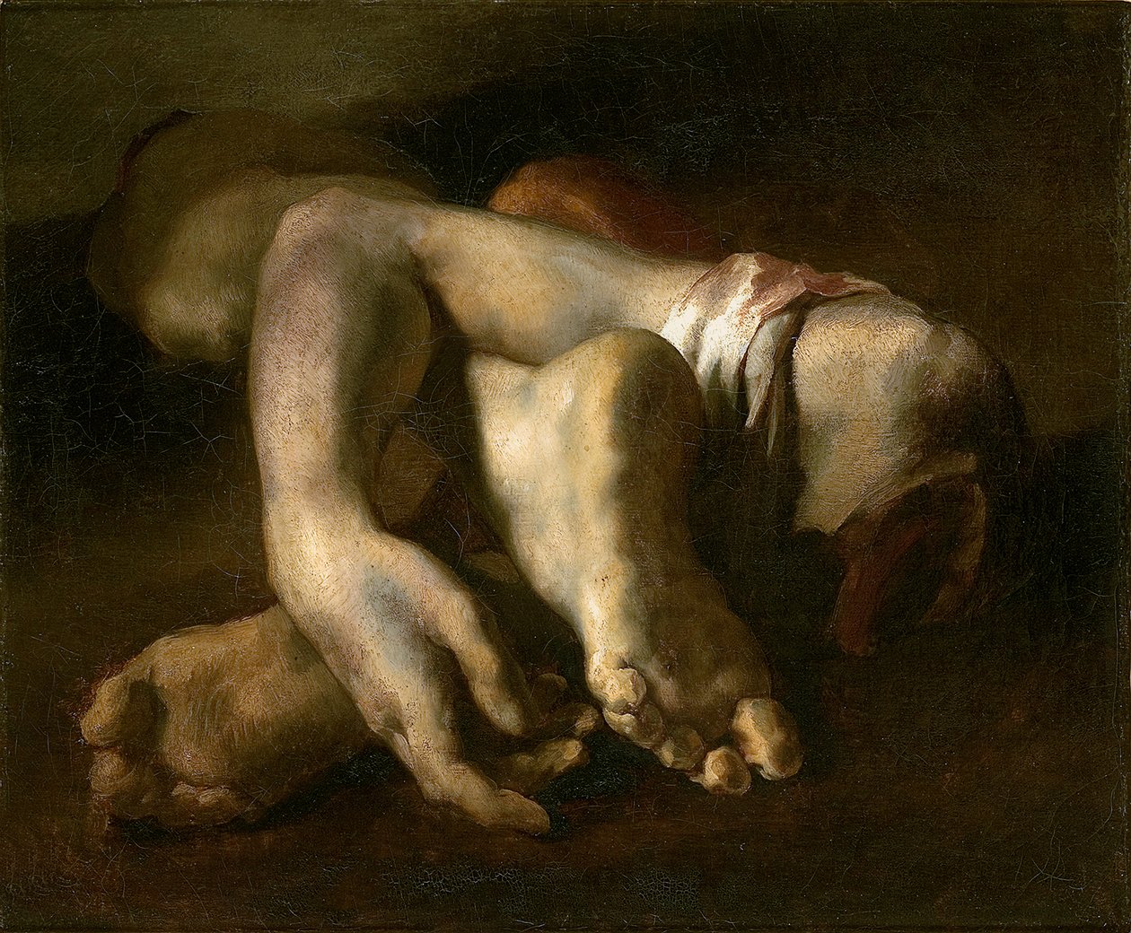 脚和手的研究，c.1818-19 作者 西奥多·杰里科（Theodore Gericault）