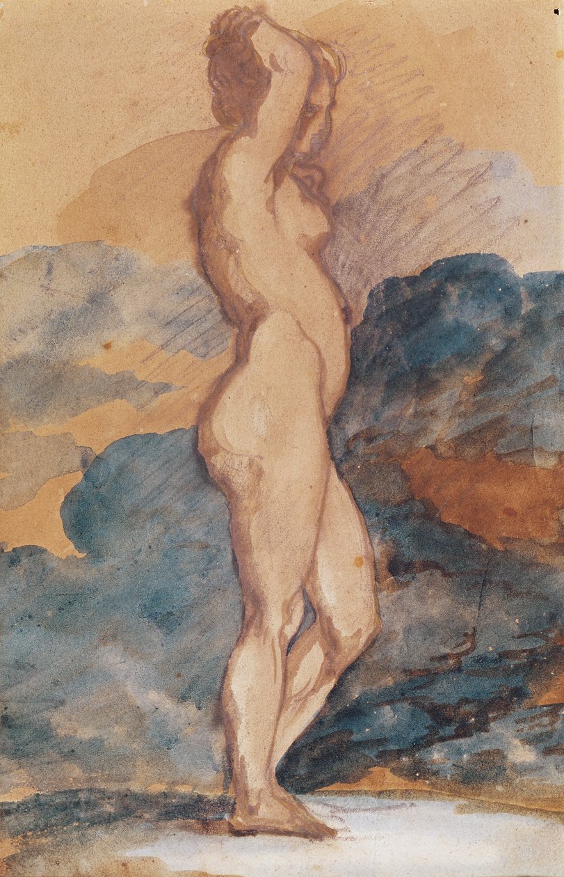 一个裸体女人的研究 作者 西奥多·杰里科（Theodore Gericault）