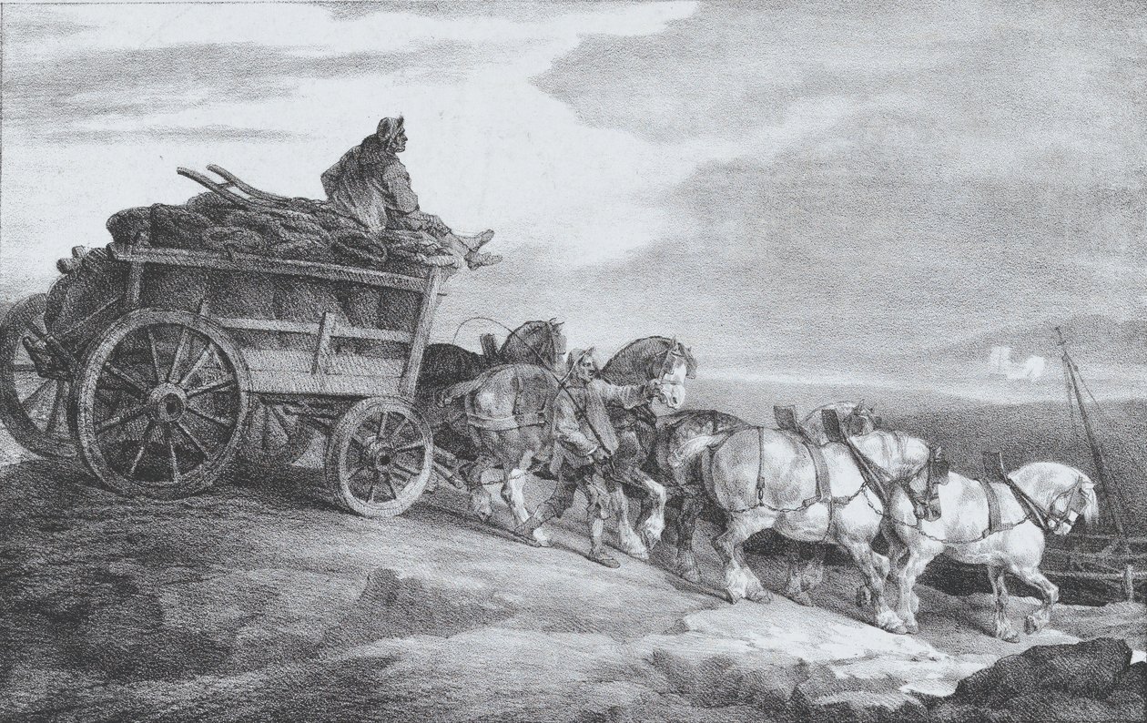 煤车[原文如此]，1821年。 作者 西奥多·杰里科（Theodore Gericault）