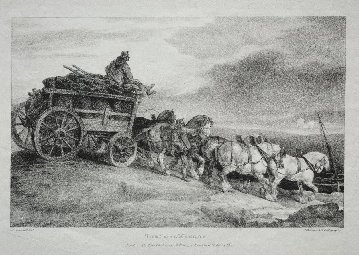 《煤炭旅行车》，1821年。 作者 西奥多·杰里科（Theodore Gericault）