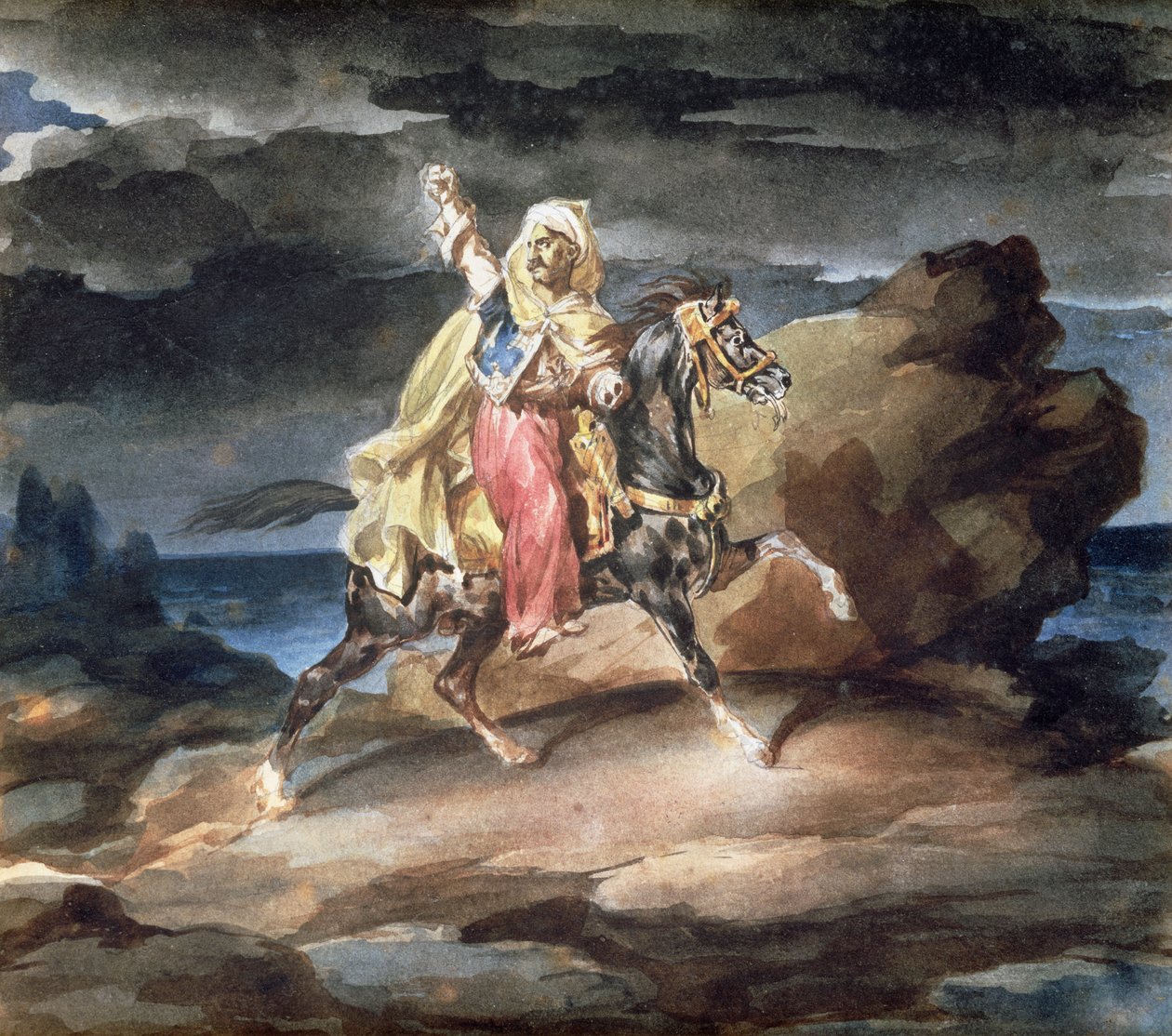 The Giaour，约1822-23年 作者 西奥多·杰里科（Theodore Gericault）