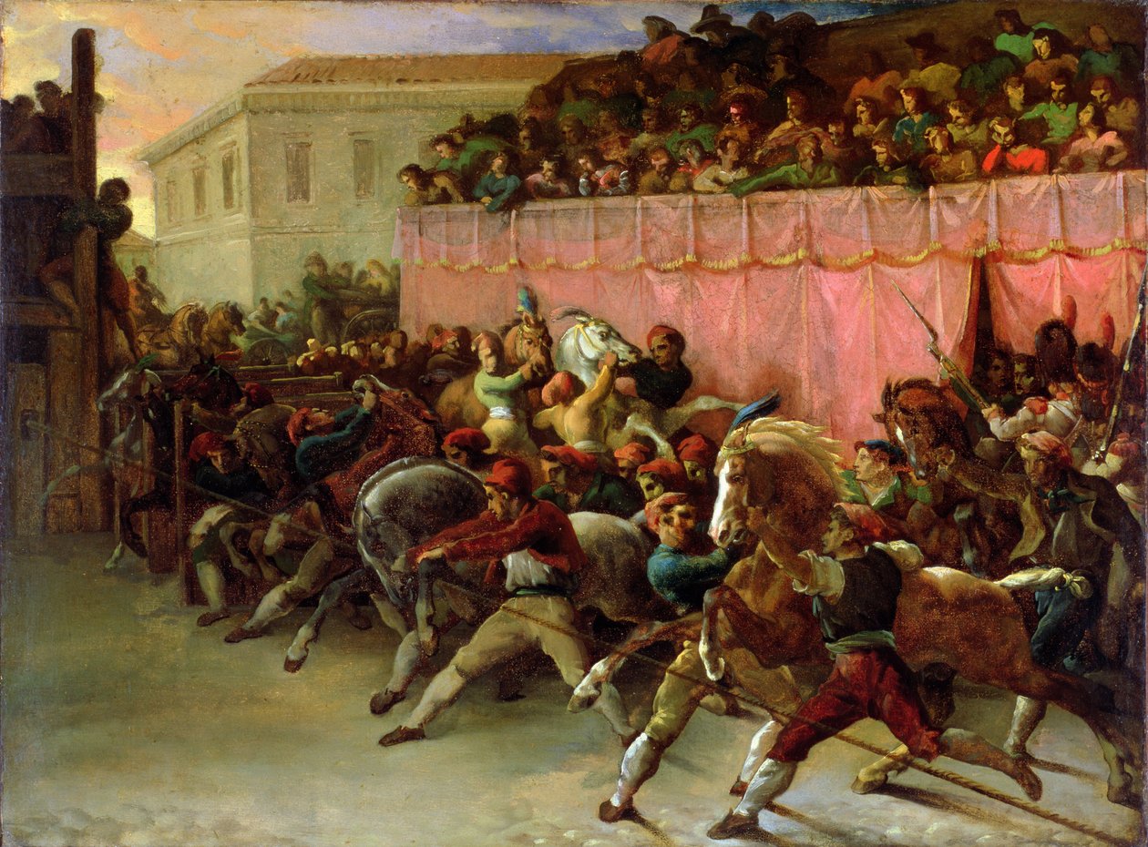 罗马的无骑手赛车手 作者 西奥多·杰里科（Theodore Gericault）