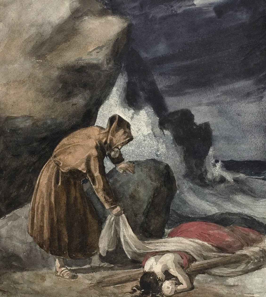 暴风雨，c.1821-23 作者 西奥多·杰里科（Theodore Gericault）