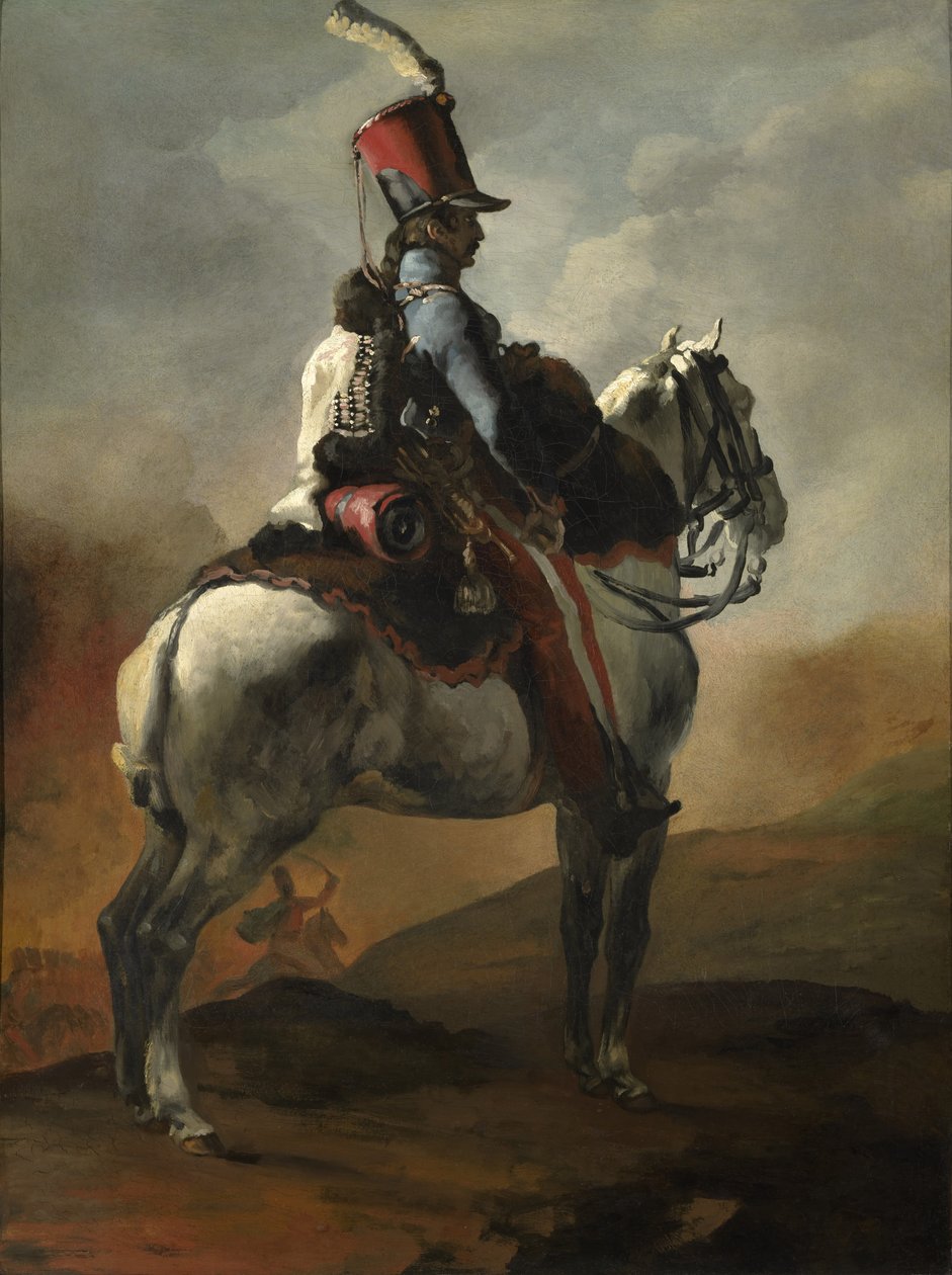 轻骑兵的号手，约1815-20年 作者 西奥多·杰里科（Theodore Gericault）