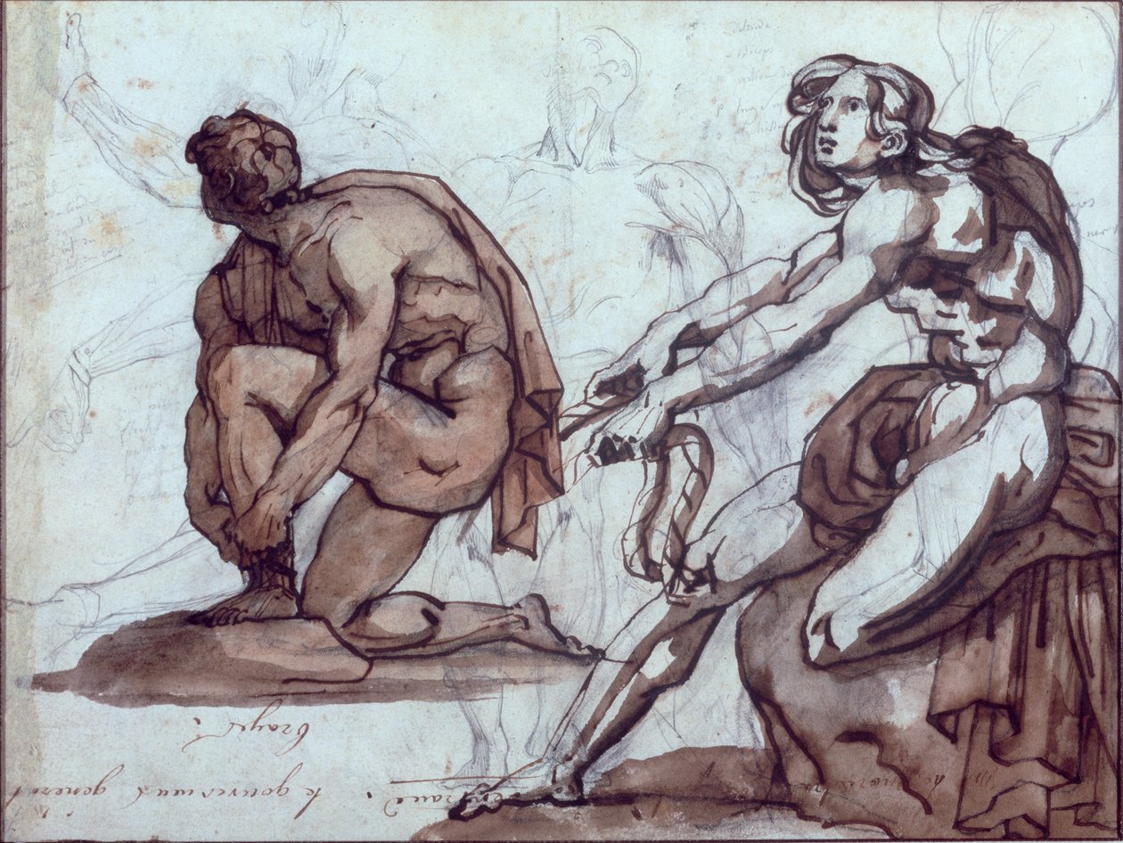两个裸体人物 作者 西奥多·杰里科（Theodore Gericault）