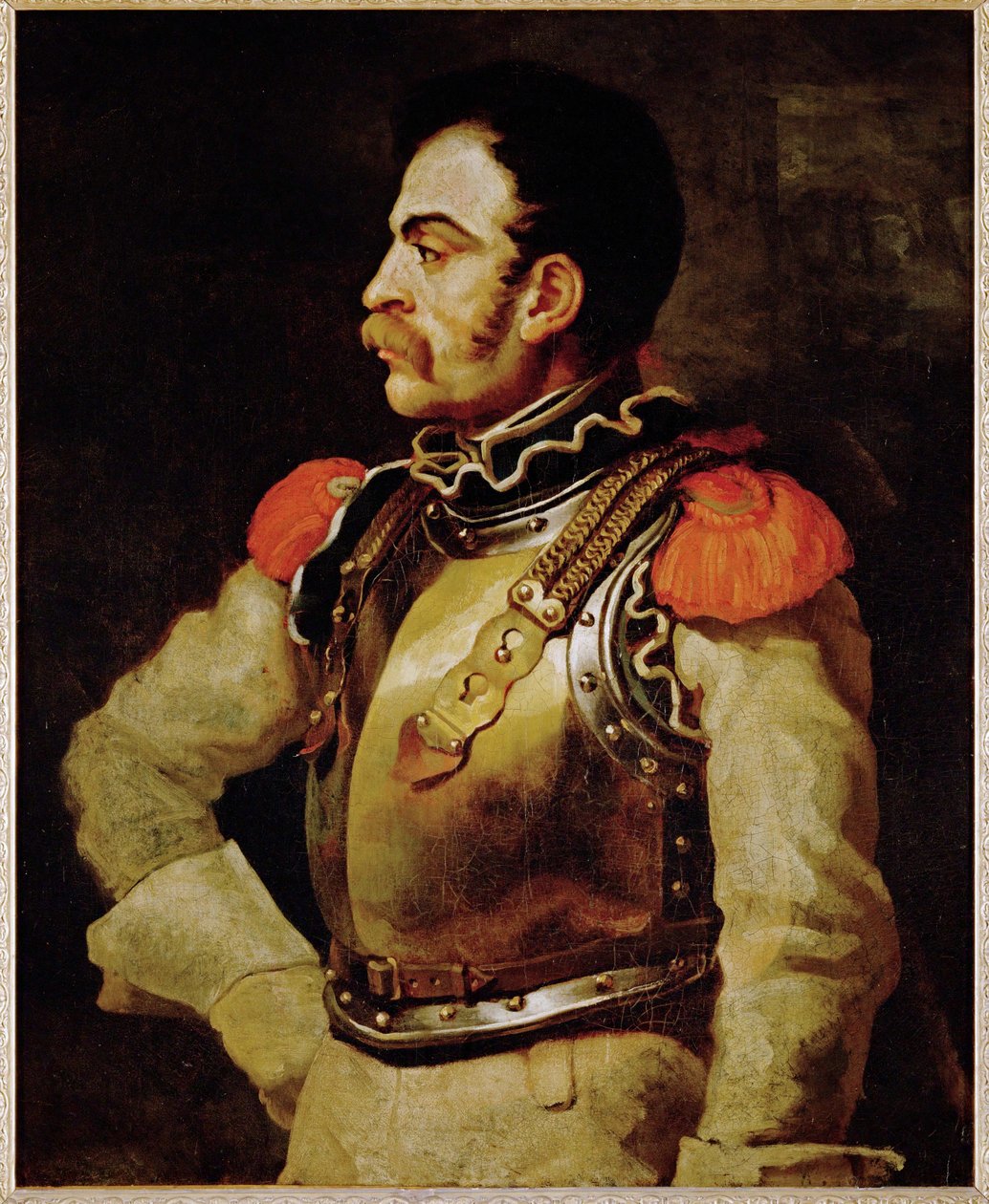 Un carabinier--卡宾枪手，意大利警察...... 作者 西奥多·杰里科（Theodore Gericault）