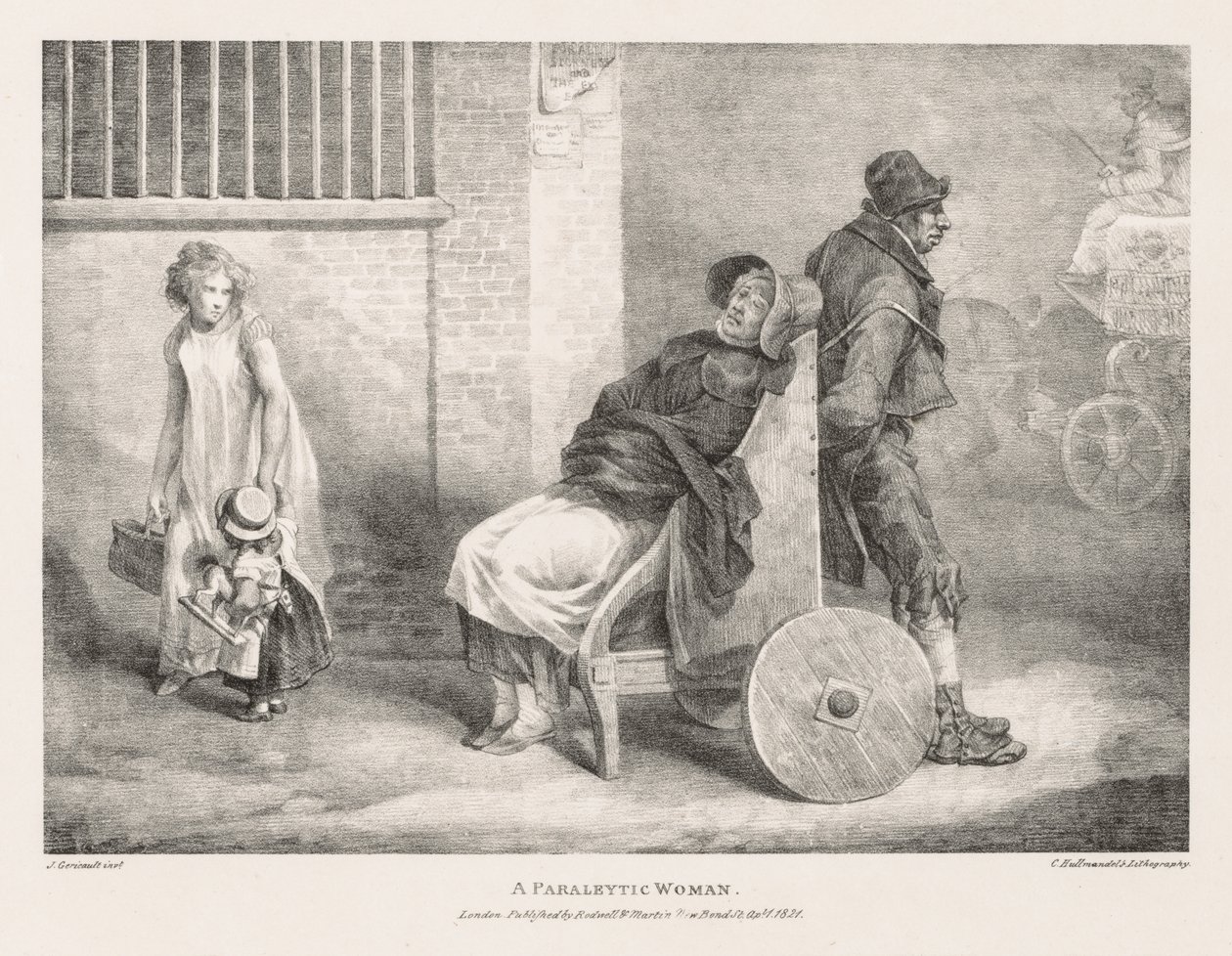 根据生活和石头绘制的各种主题：  瘫痪的女人 作者 西奥多·杰里科（Theodore Gericault）
