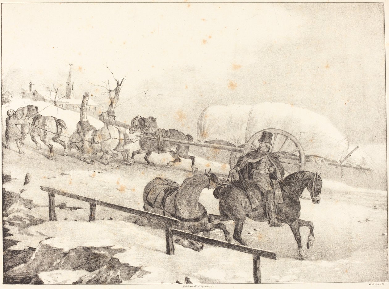 瓦格纳爬山(Roulier montant une cote) 作者 西奥多·杰里科（Theodore Gericault）