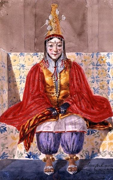 阿尔及利亚新娘在八天的仪式中所穿的婚礼服装 作者 西奥多·勒布朗