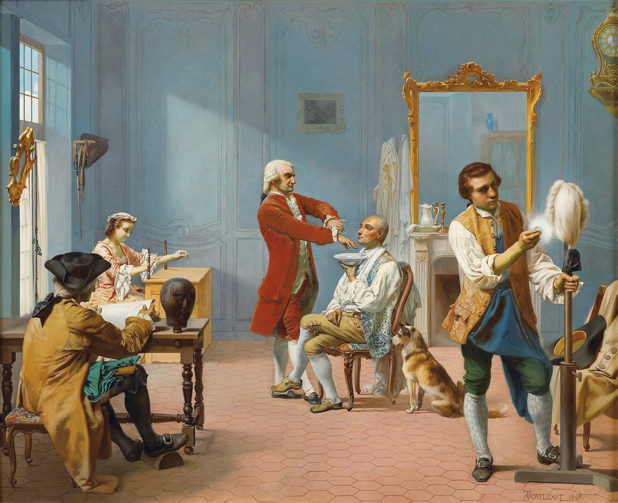 早晨，La Toilette，1861年 作者 西奥多·皮埃尔·尼古拉斯·梅洛特