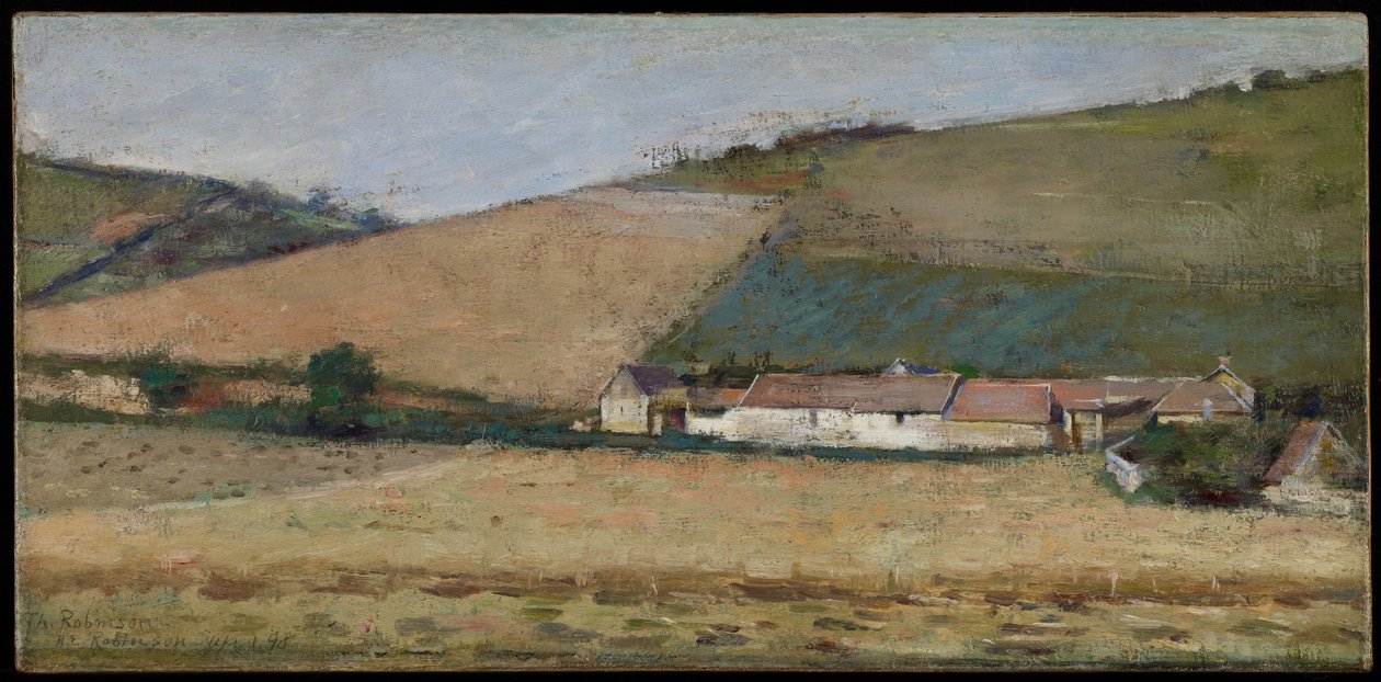 一个农场之间的山，吉维尼，c.1887 作者 西奥多·罗宾逊