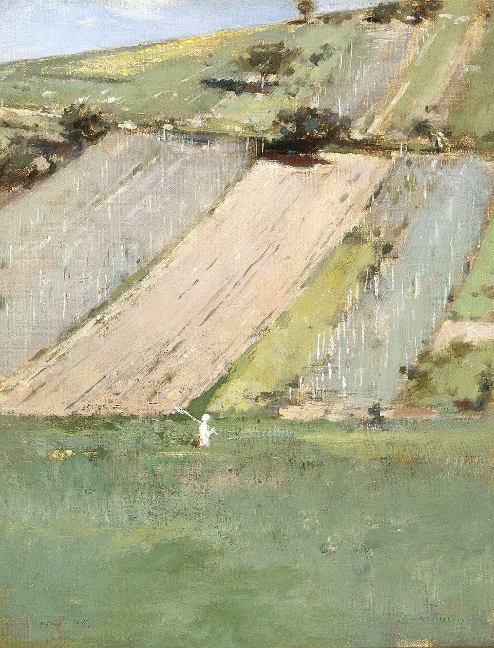 山坡，吉维尼，1887年 作者 西奥多·罗宾逊