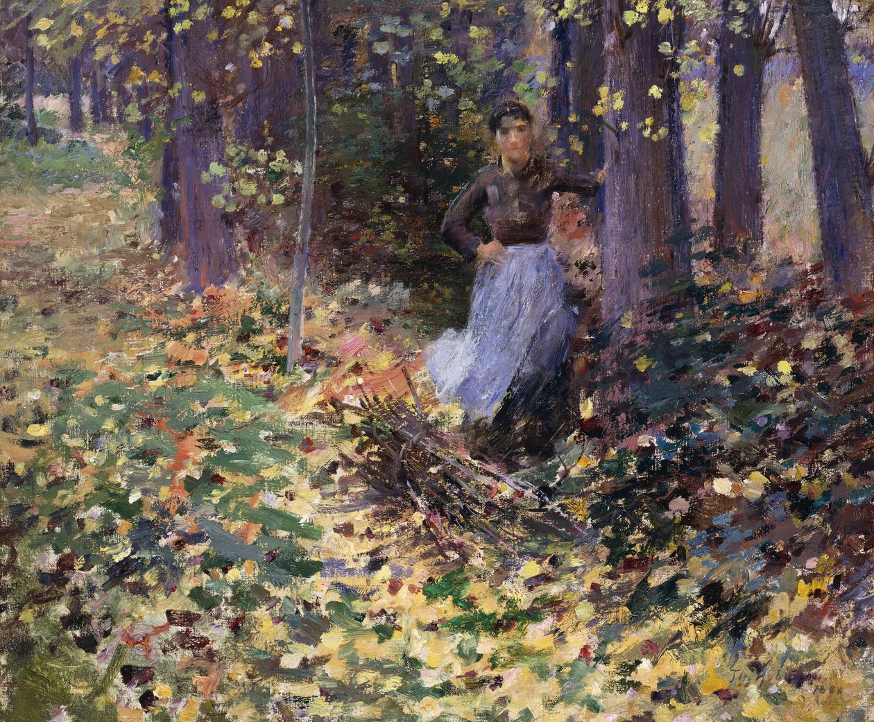 秋日的阳光，1888年 作者 西奥多·罗宾逊